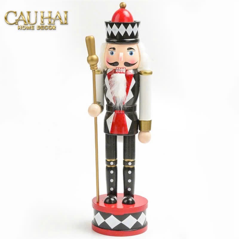 Fêtes Couture - Set 3 Tượng Nutcracker Moyenne Rouge Royal 30Cm-TƯỢNG TRANG TRÍ-Đối tác tại Trung Quốc theo từng đơn đặt hàng-CẬU HAI HOME DECOR