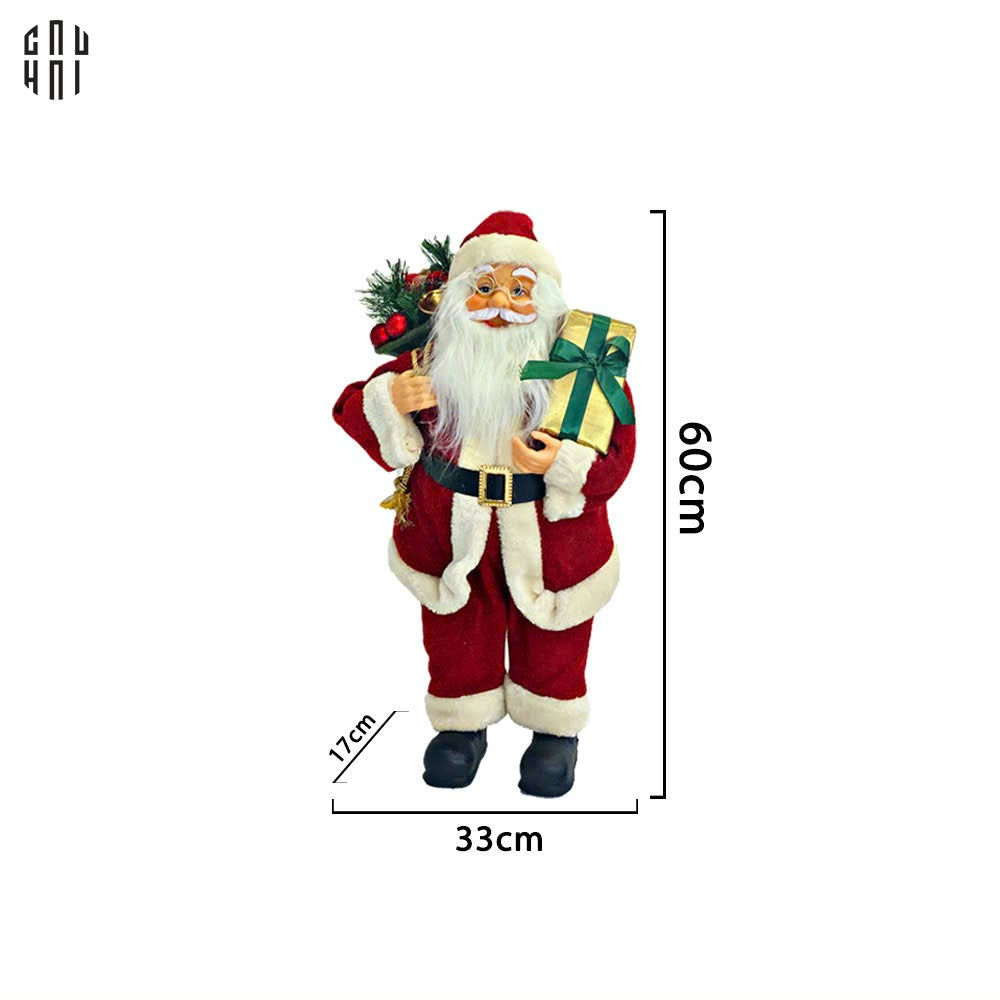 Fêtes Couture - Set 3 Tượng Santa Claus Noel-TƯỢNG TRANG TRÍ-Đối tác tại Trung Quốc theo từng đơn đặt hàng-CẬU HAI HOME DECOR