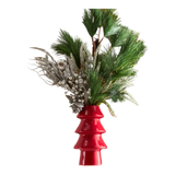 Fêtes Couture - Set Bình Và Hoa Christmas Tree Mistletoe Pine Vase-BÌNH HOA-Đối tác tại Trung Quốc theo từng đơn đặt hàng-CẬU HAI HOME DECOR