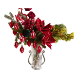 Fêtes Couture - Set Bình Và Hoa Orpheus Christmas Red Velvet-BÌNH HOA-Đối tác tại Trung Quốc theo từng đơn đặt hàng-CẬU HAI HOME DECOR