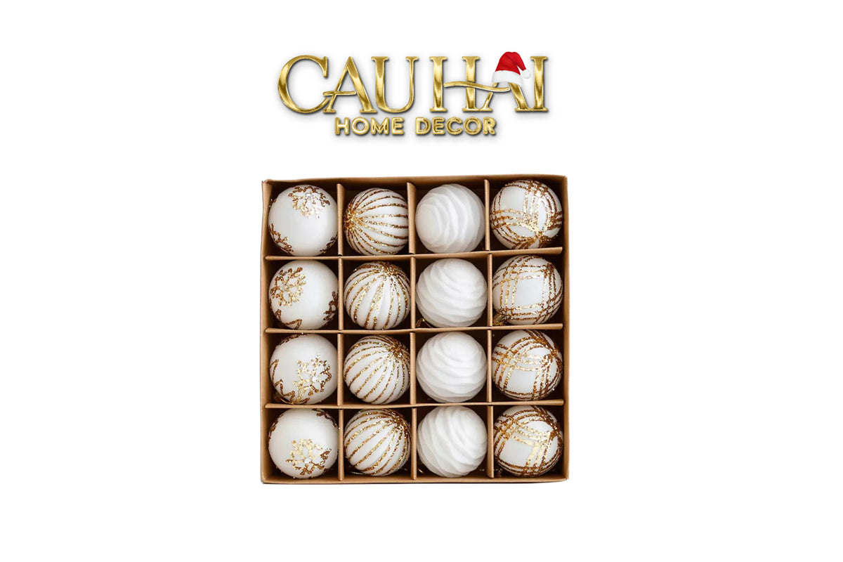 Fêtes Couture - Set Châu Nhung Rouge Velour Christmas Ornaments 16Pcs-TRANG TRÍ GIÁNG SINH-CẬU HAI HOME DECOR-CẬU HAI HOME DECOR