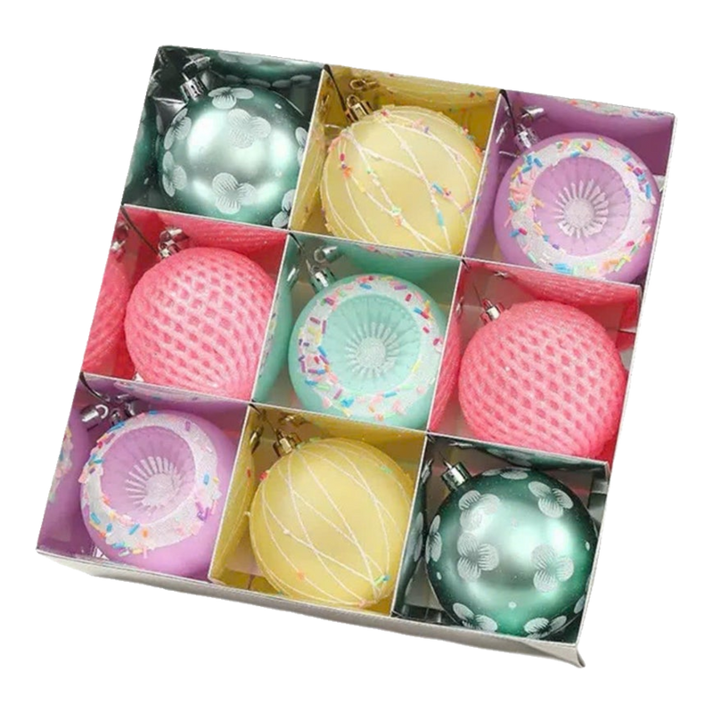 Fêtes Couture - Set Châu Trang Trí Giáng Sinh - Macaron Balls Ornaments