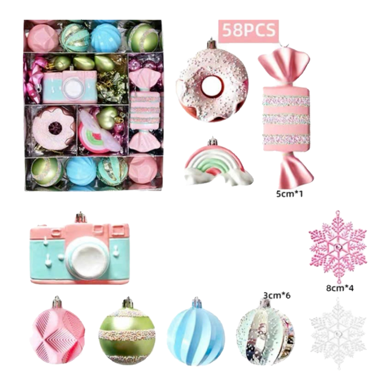 Fêtes Couture -  Set Trang Trí Cây Thông Candy Pastel Ornaments