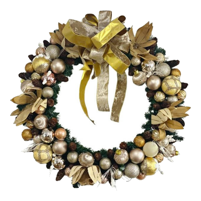 Fêtes Couture  - Super Golden Era Christmas Wreath 90Cm