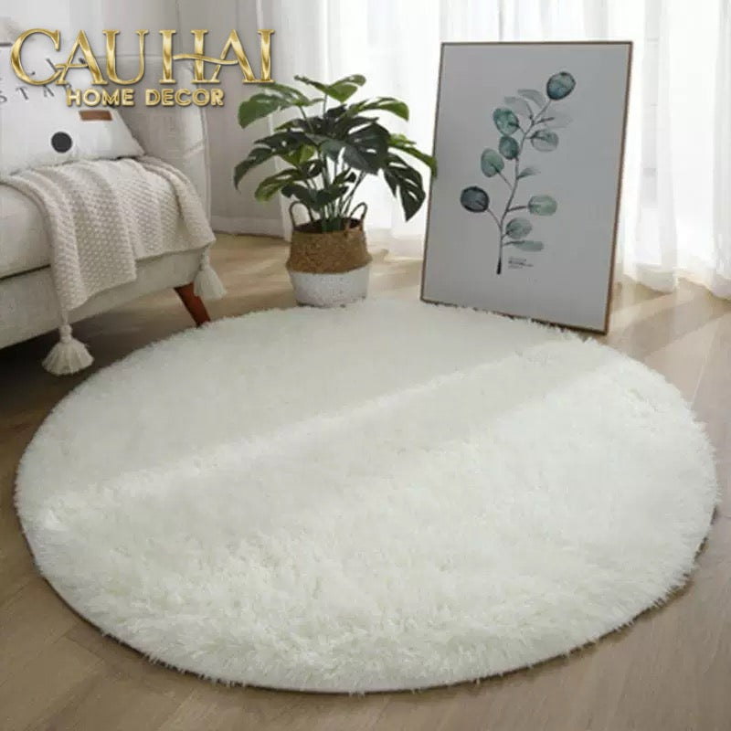 Fêtes Couture - Thảm Tròn Lông Tuyết D100 Blanche-Neige-THẢM TRÒN-Đối tác tại Trung Quốc theo từng đơn đặt hàng-CẬU HAI HOME DECOR