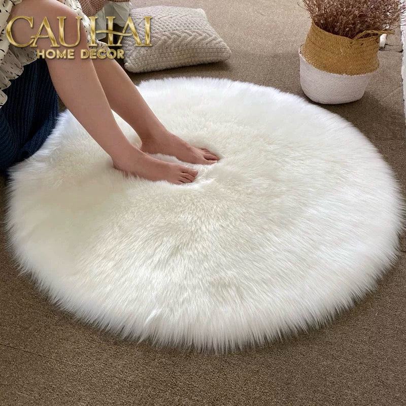 Fêtes Couture - Thảm Tròn Lông Tuyết D100 Blanche-Neige-THẢM TRÒN-Đối tác tại Trung Quốc theo từng đơn đặt hàng-CẬU HAI HOME DECOR