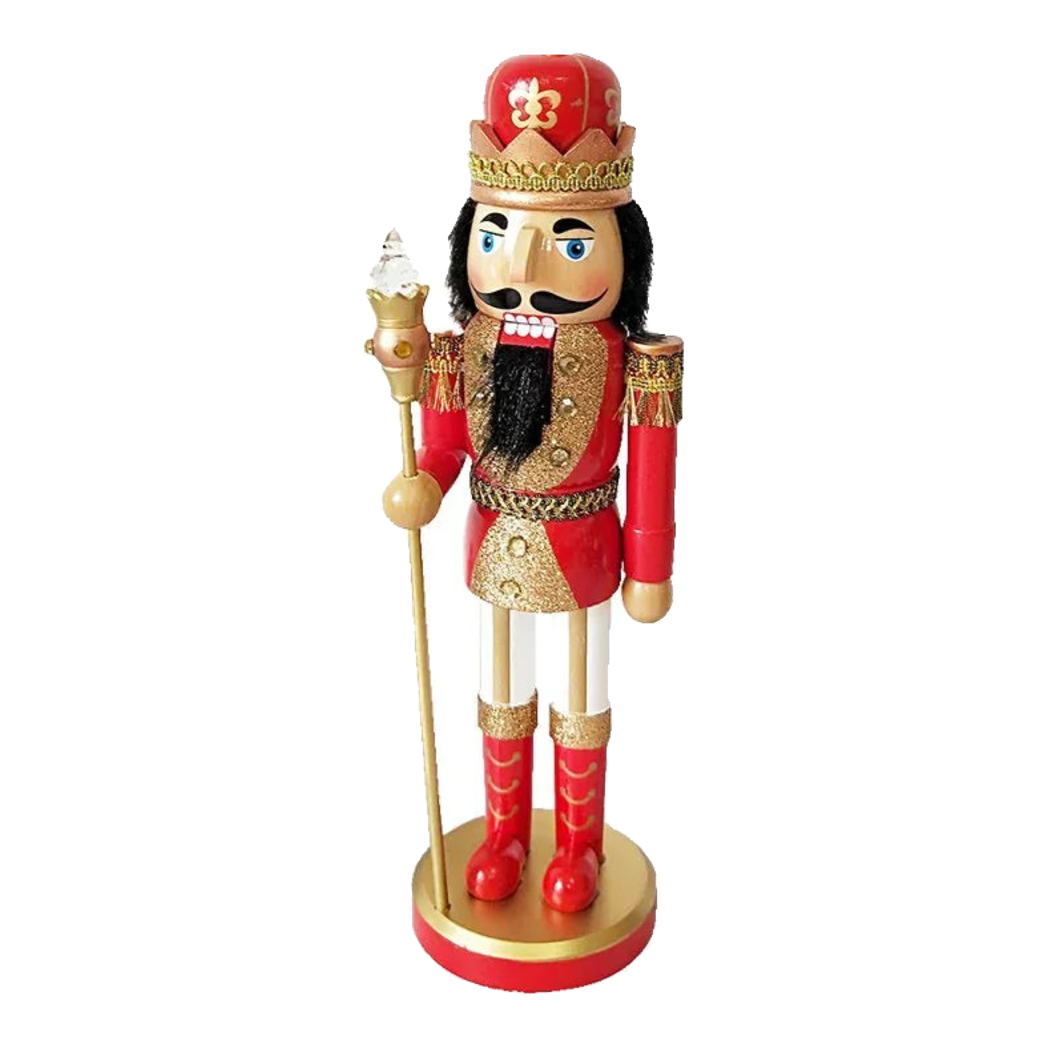 Fêtes Couture - Tượng Nutcracker 35Cm Scepter-TƯỢNG TRANG TRÍ-Đối tác tại Trung Quốc theo từng đơn đặt hàng-CẬU HAI HOME DECOR