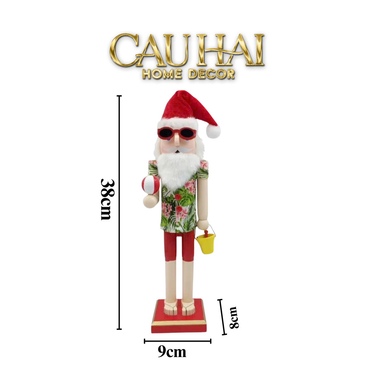 Fêtes Couture - Tượng Nutcracker Tropical 38Cm-TƯỢNG TRANG TRÍ-Đối tác tại Trung Quốc theo từng đơn đặt hàng-CẬU HAI HOME DECOR