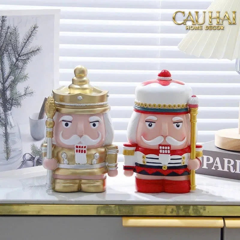 Fêtes Couture - Tượng Petit Nut-Banker Blanc / Noir / Rouge / D'Or-CẬU HAI HOME DECOR