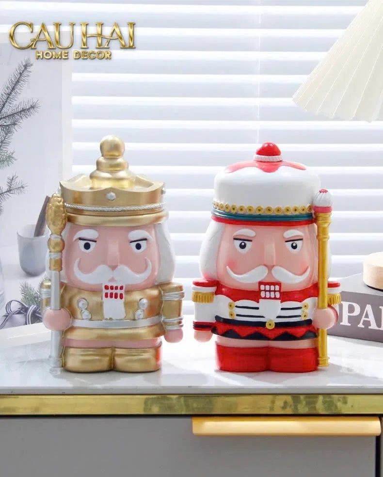 Fêtes Couture - Tượng Petit Nut-Banker Blanc / Noir / Rouge / D'Or-CẬU HAI HOME DECOR