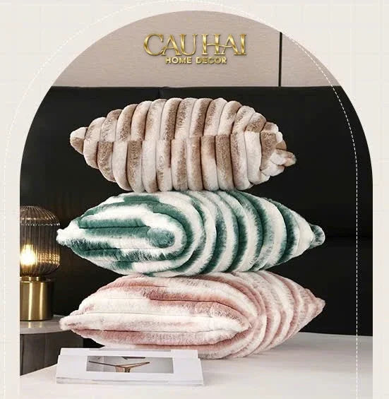 Fêtes Couture - Vỏ Gối Lông Atélier Lux Fur Lapin Spéciale Collection-VỎ GỐI-Đối tác tại Trung Quốc theo từng đơn đặt hàng-CẬU HAI HOME DECOR