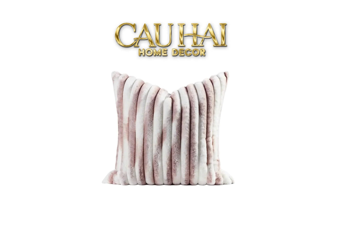 Fêtes Couture - Vỏ Gối Lông Atélier Lux Fur Lapin Spéciale Collection-VỎ GỐI-Đối tác tại Trung Quốc theo từng đơn đặt hàng-COTTON CANDY-CẬU HAI HOME DECOR