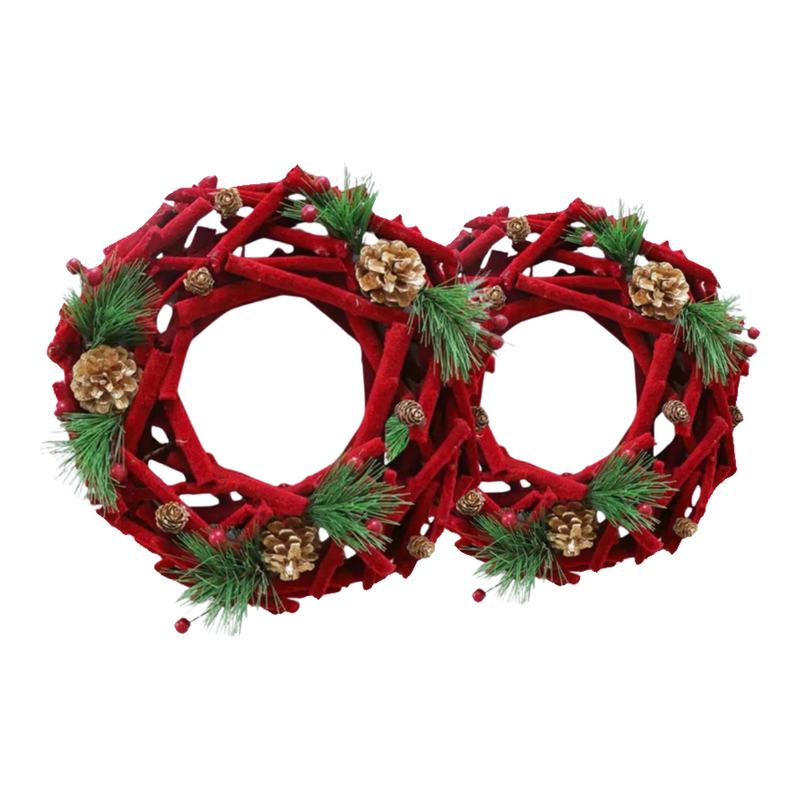Fêtes Couture -  Vòng Giáng Sinh Velvet Pine Christmas Wreath