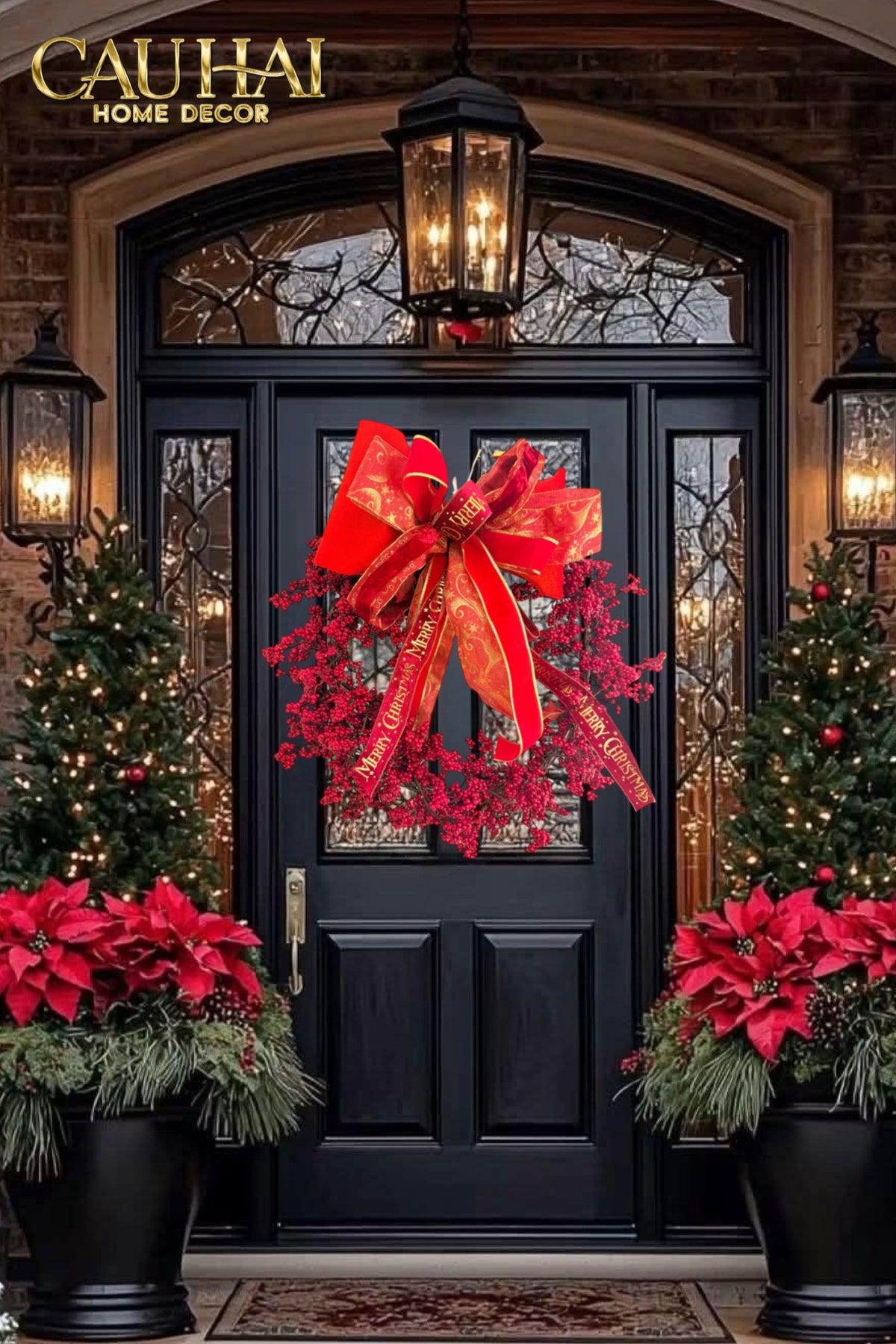 Fêtes Couture - Vòng Giáng Sinh Winterberry Royale Wreath 80Cm-TRANG TRÍ GIÁNG SINH-CẬU HAI HOME DECOR-CẬU HAI HOME DECOR