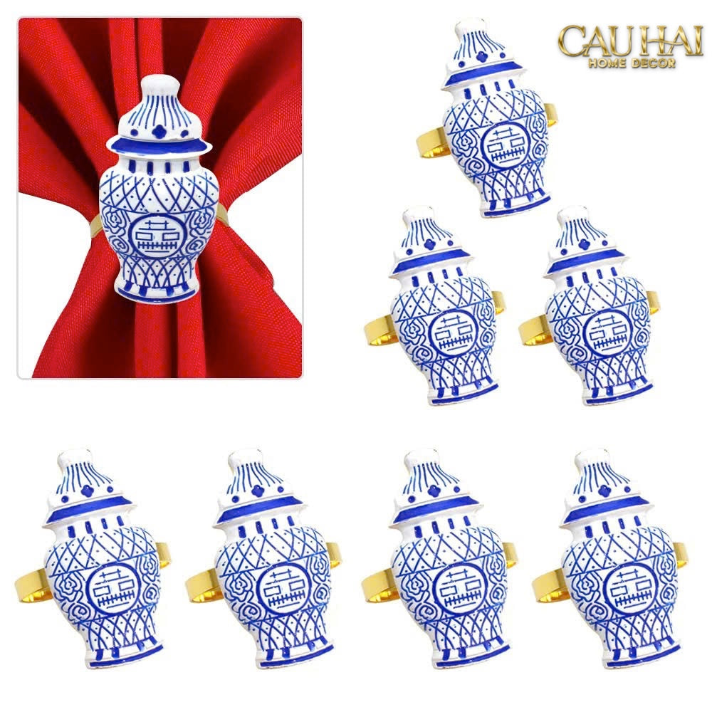 Fêtes Couture - Vòng Khăn Ăn - Napkin Ring Indochine Porcelain Revival-VÒNG KHĂN ĂN-Đối tác tại Trung Quốc theo từng đơn đặt hàng-CẬU HAI HOME DECOR