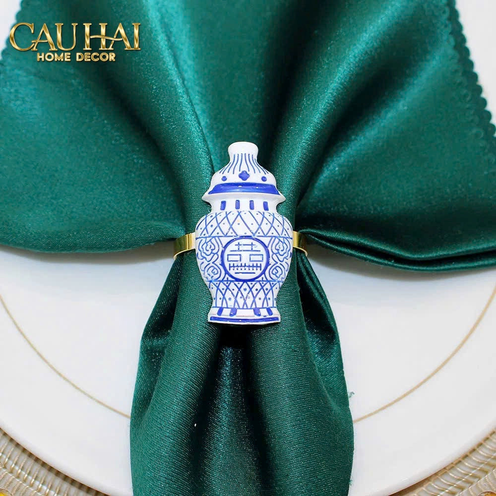 Fêtes Couture - Vòng Khăn Ăn - Napkin Ring Indochine Porcelain Revival-VÒNG KHĂN ĂN-Đối tác tại Trung Quốc theo từng đơn đặt hàng-CẬU HAI HOME DECOR
