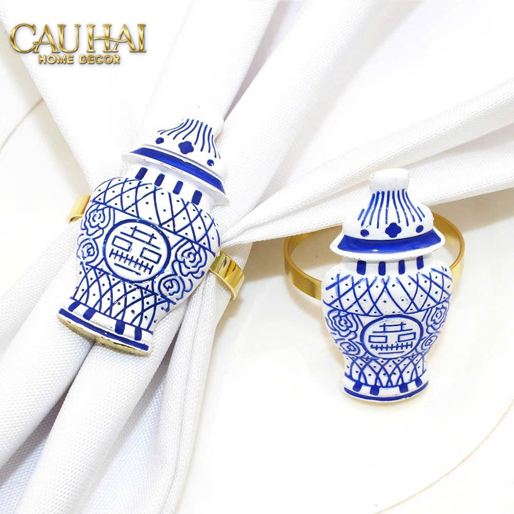 Fêtes Couture - Vòng Khăn Ăn - Napkin Ring Indochine Porcelain Revival-VÒNG KHĂN ĂN-Đối tác tại Trung Quốc theo từng đơn đặt hàng-CẬU HAI HOME DECOR