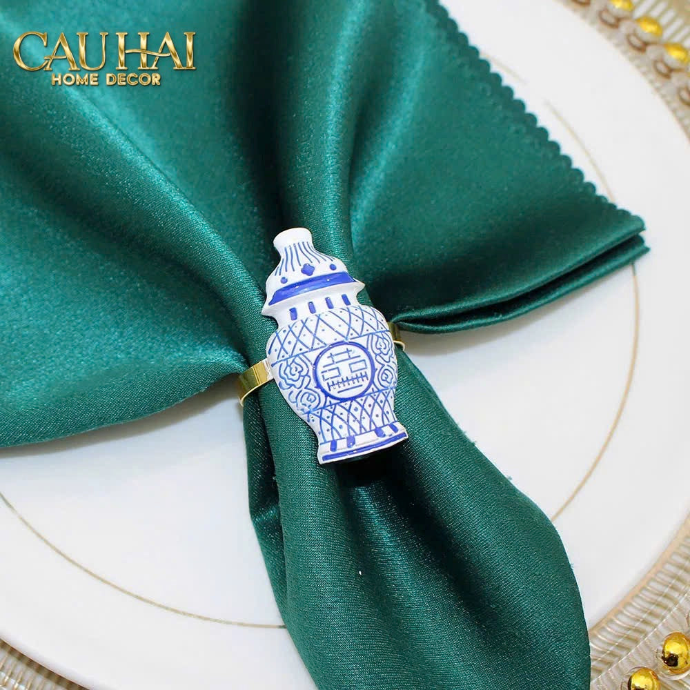 Fêtes Couture - Vòng Khăn Ăn - Napkin Ring Indochine Porcelain Revival-VÒNG KHĂN ĂN-Đối tác tại Trung Quốc theo từng đơn đặt hàng-CẬU HAI HOME DECOR