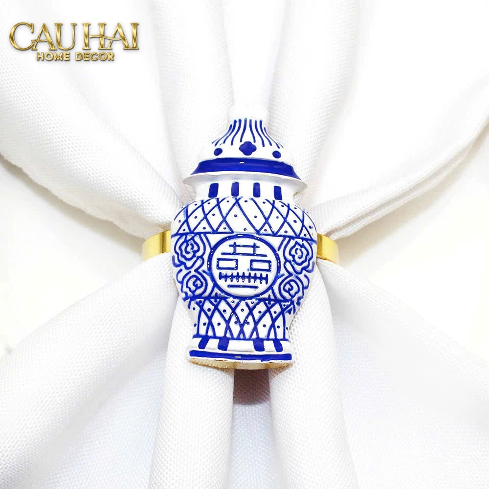 Fêtes Couture - Vòng Khăn Ăn - Napkin Ring Indochine Porcelain Revival-VÒNG KHĂN ĂN-Đối tác tại Trung Quốc theo từng đơn đặt hàng-CẬU HAI HOME DECOR