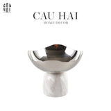 FRUIT BOWL SILVER BLOOM - CẬU HAI HOME DECOR