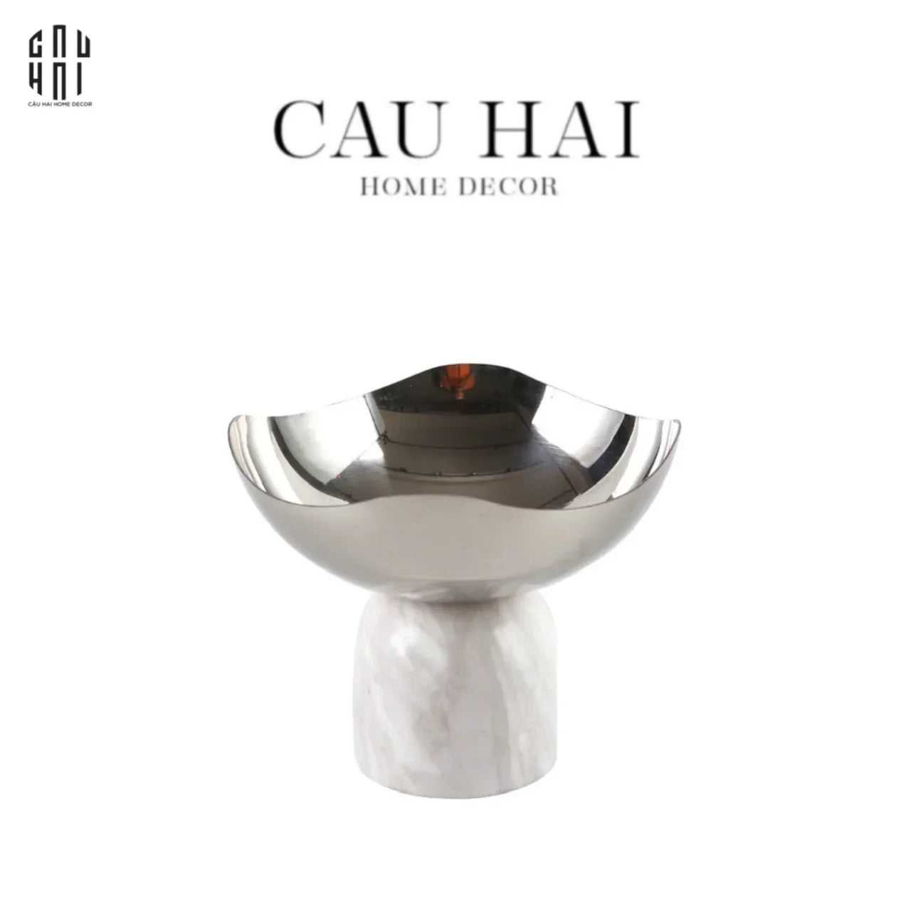 FRUIT BOWL SILVER BLOOM - CẬU HAI HOME DECOR