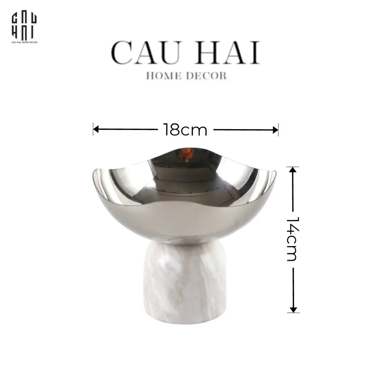 FRUIT BOWL SILVER BLOOM - CẬU HAI HOME DECOR