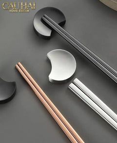 Gác Đũa Bán Nguyệt Golden Silver Cresent Lunar Chopsticks Racks 3.5-CẬU HAI HOME DECOR