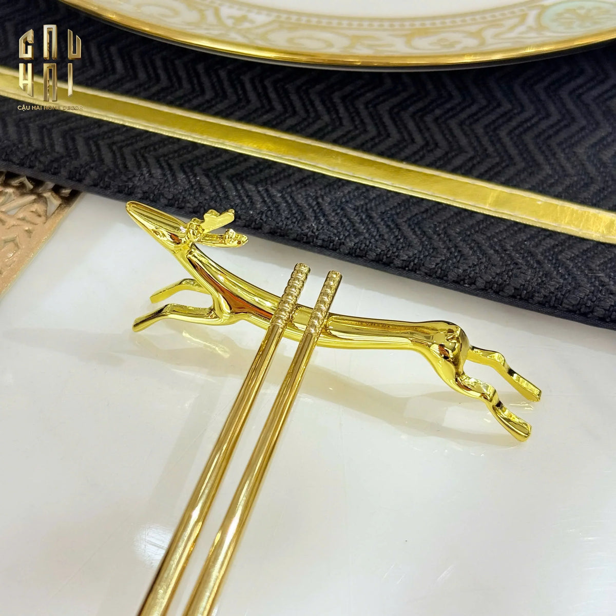 Gác Đũa - Chopstick Rest Elk-Dinner Cutlery Set Dao Muỗng Nĩa-Đối tác tại Trung Quốc theo từng đơn đặt hàng-CẬU HAI HOME DECOR