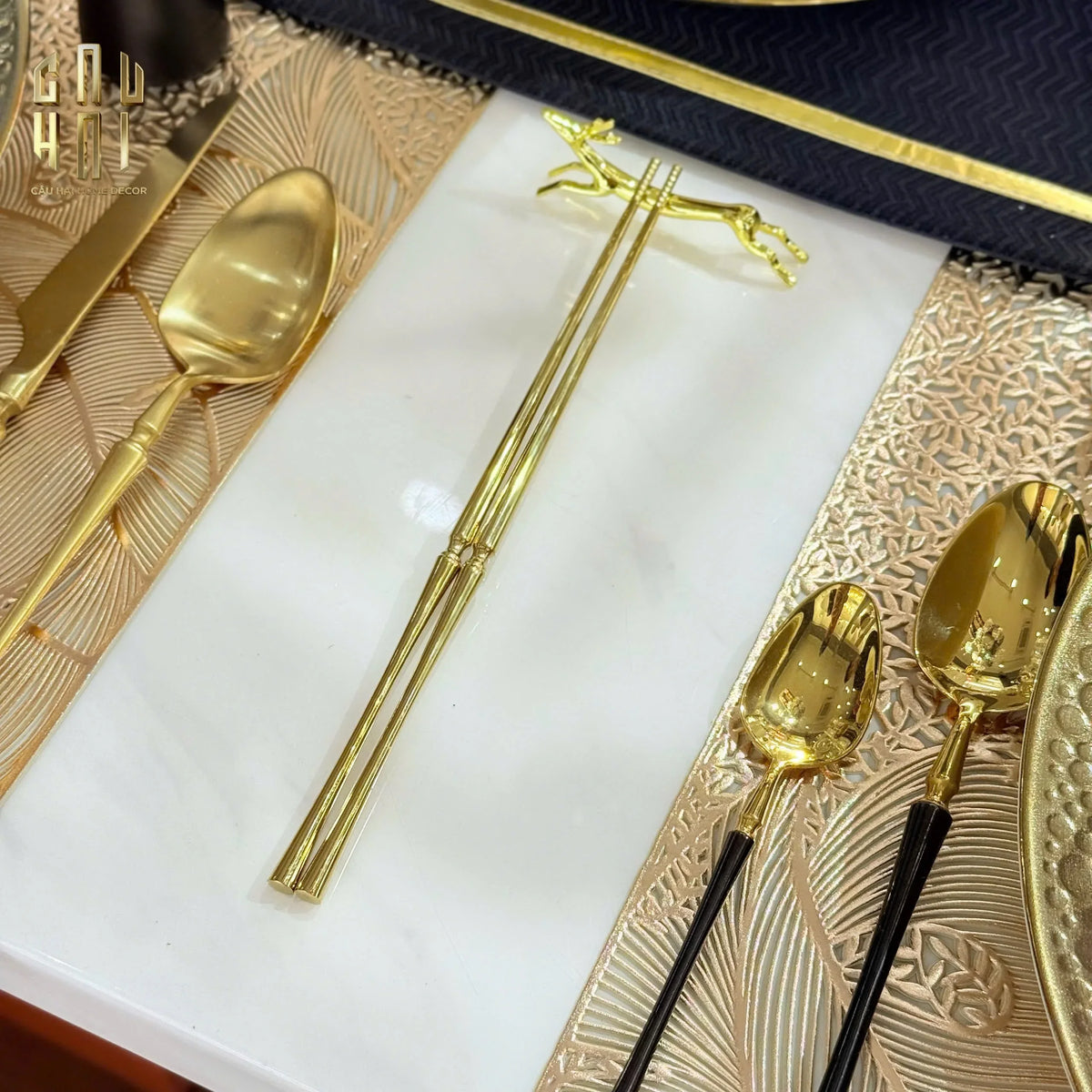 Gác Đũa - Chopstick Rest Elk-Dinner Cutlery Set Dao Muỗng Nĩa-Đối tác tại Trung Quốc theo từng đơn đặt hàng-CẬU HAI HOME DECOR