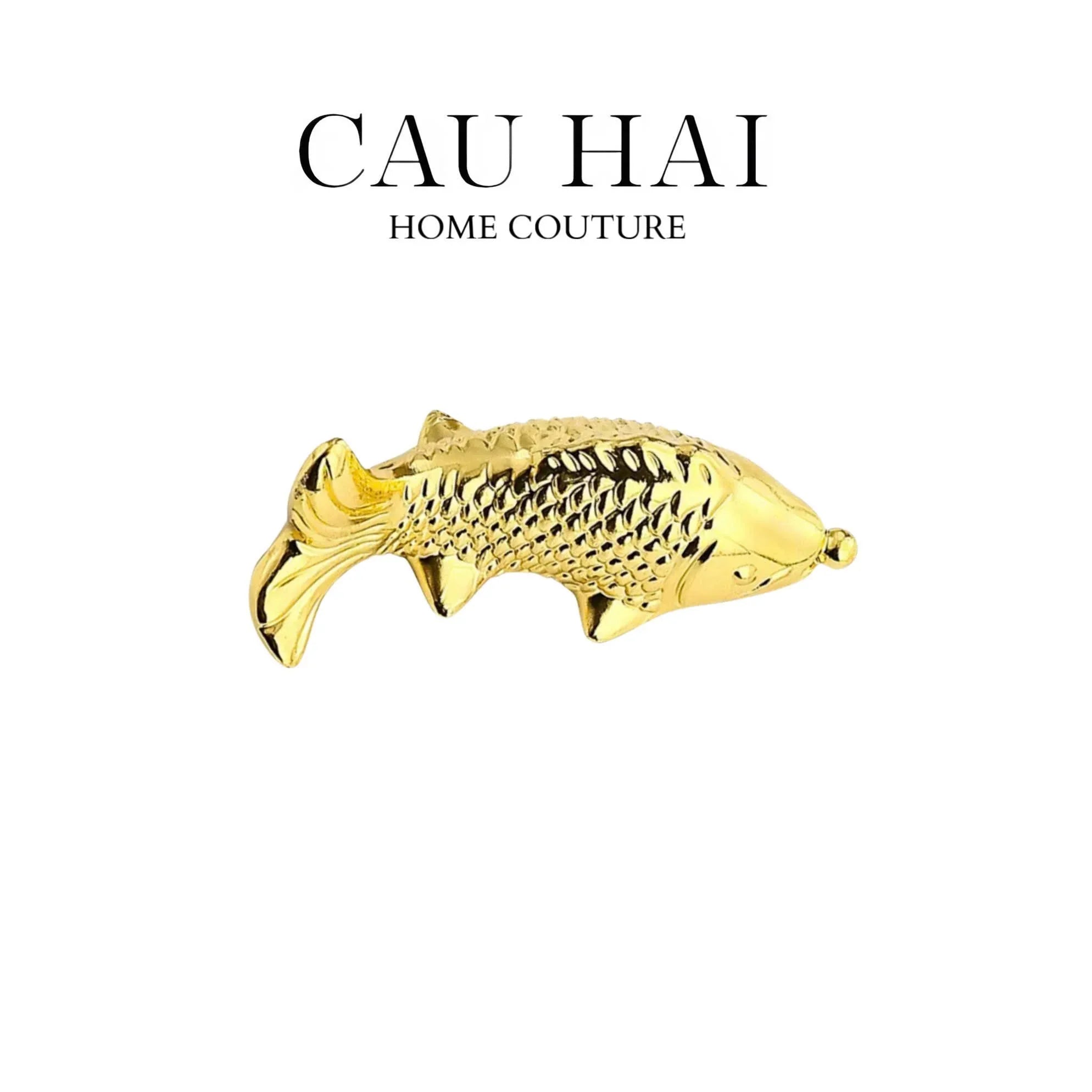 GÁC ĐŨA - STAINLESS STEEL CHOPSTICK REST GOLD FISH - CẬU HAI HOME DECOR