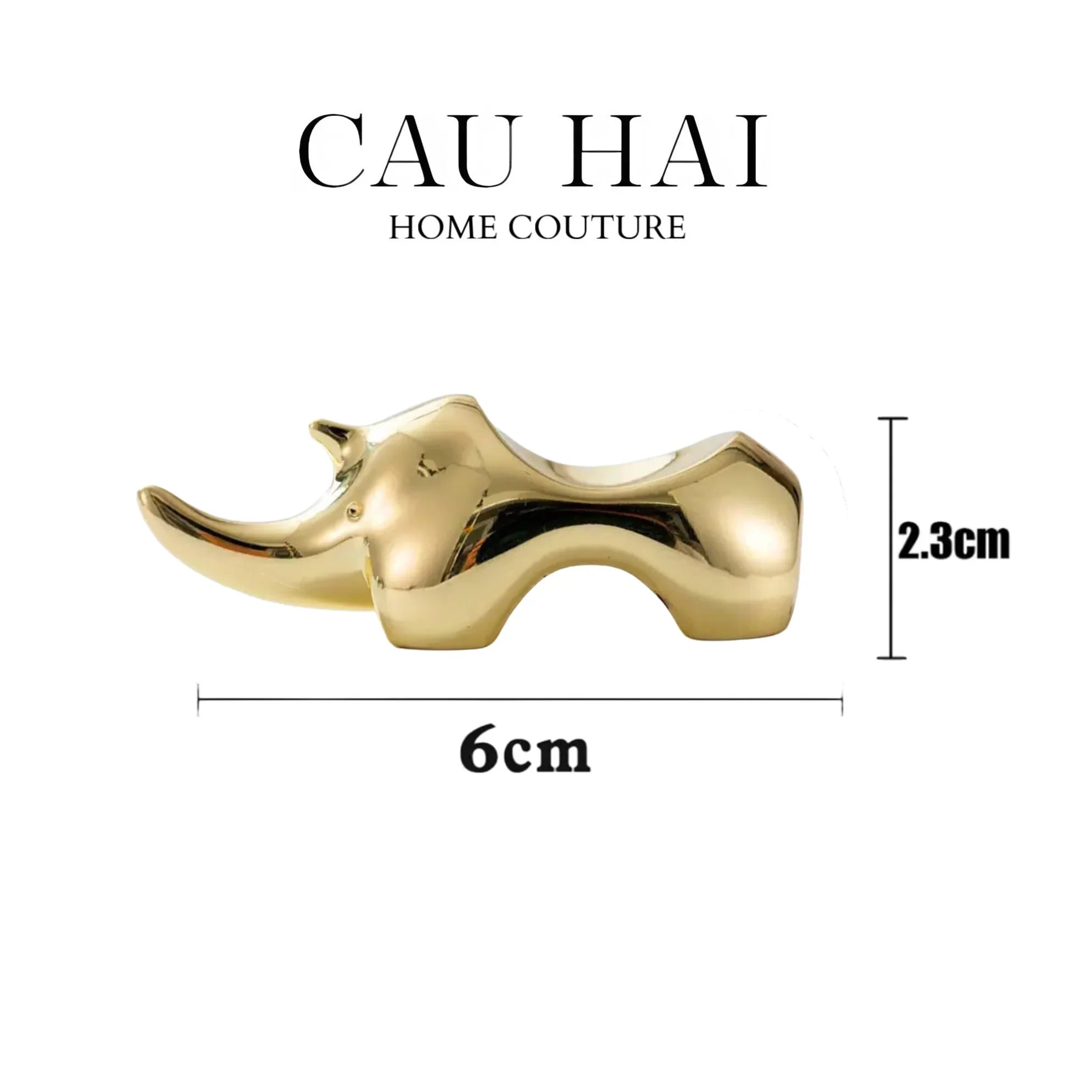 GÁC ĐŨA - CHOPSTICK REST RHINO - CẬU HAI HOME DECOR