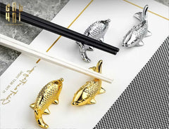 Gác Đũa - Stainless Steel Chopstick Rest Gold Fish-CẬU HAI HOME DECOR