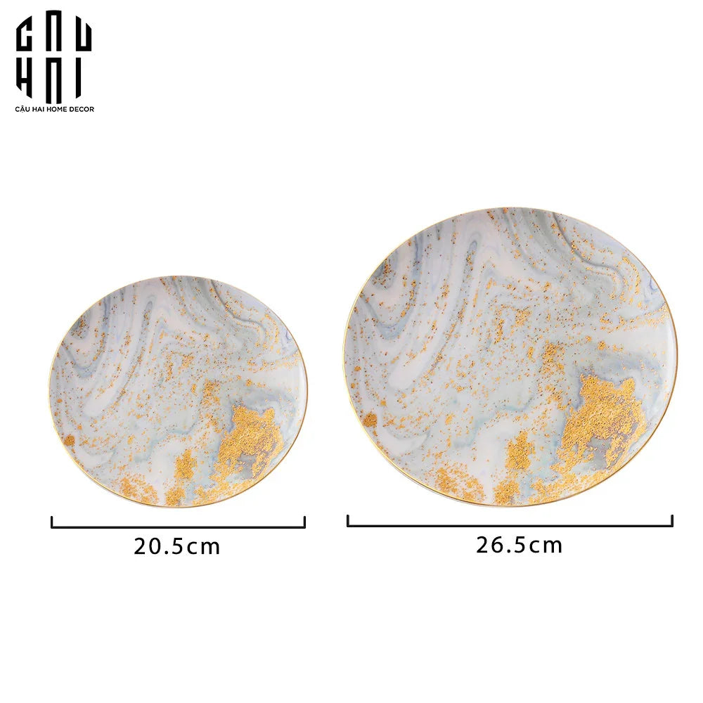 GALAXY DINNER PLATE SET 2PCS SS25 - CẬU HAI HOME DECOR