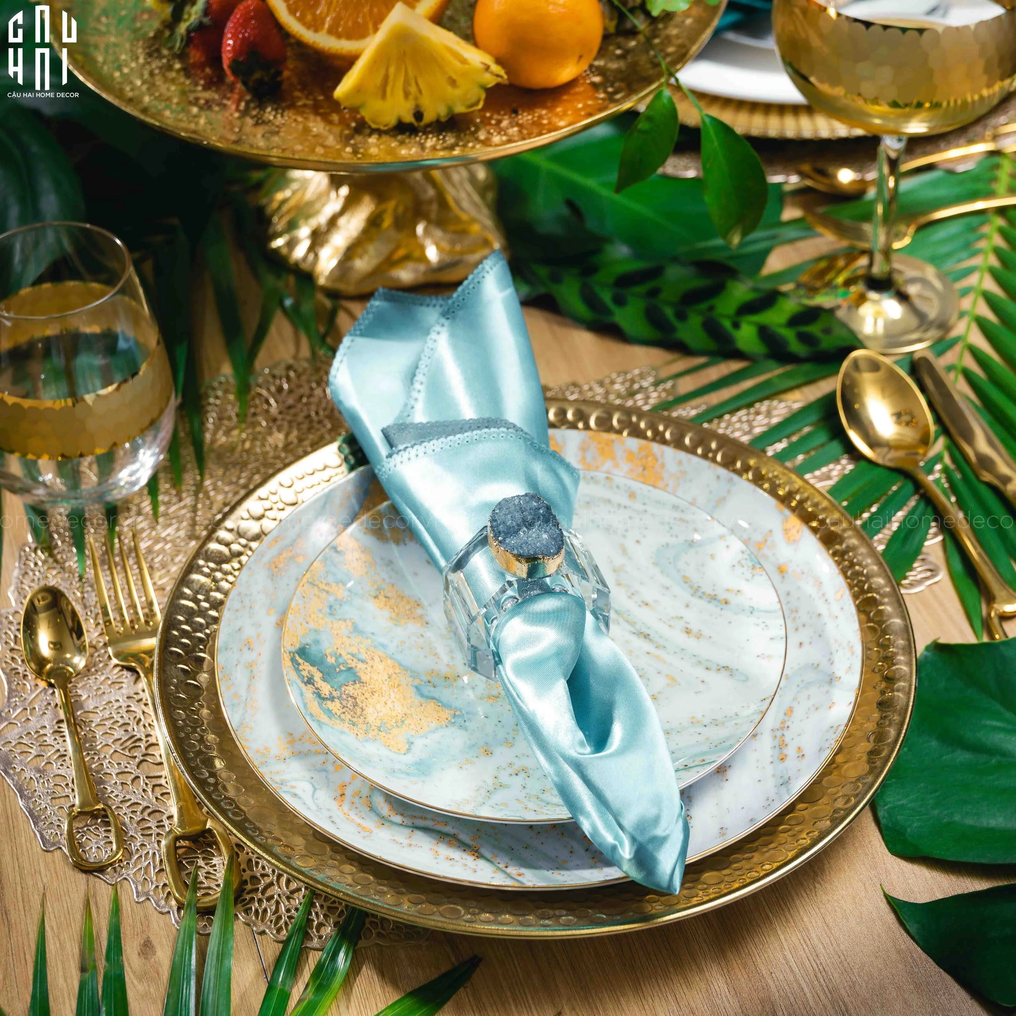 GALAXY DINNER PLATE SET 2PCS SS25 - CẬU HAI HOME DECOR