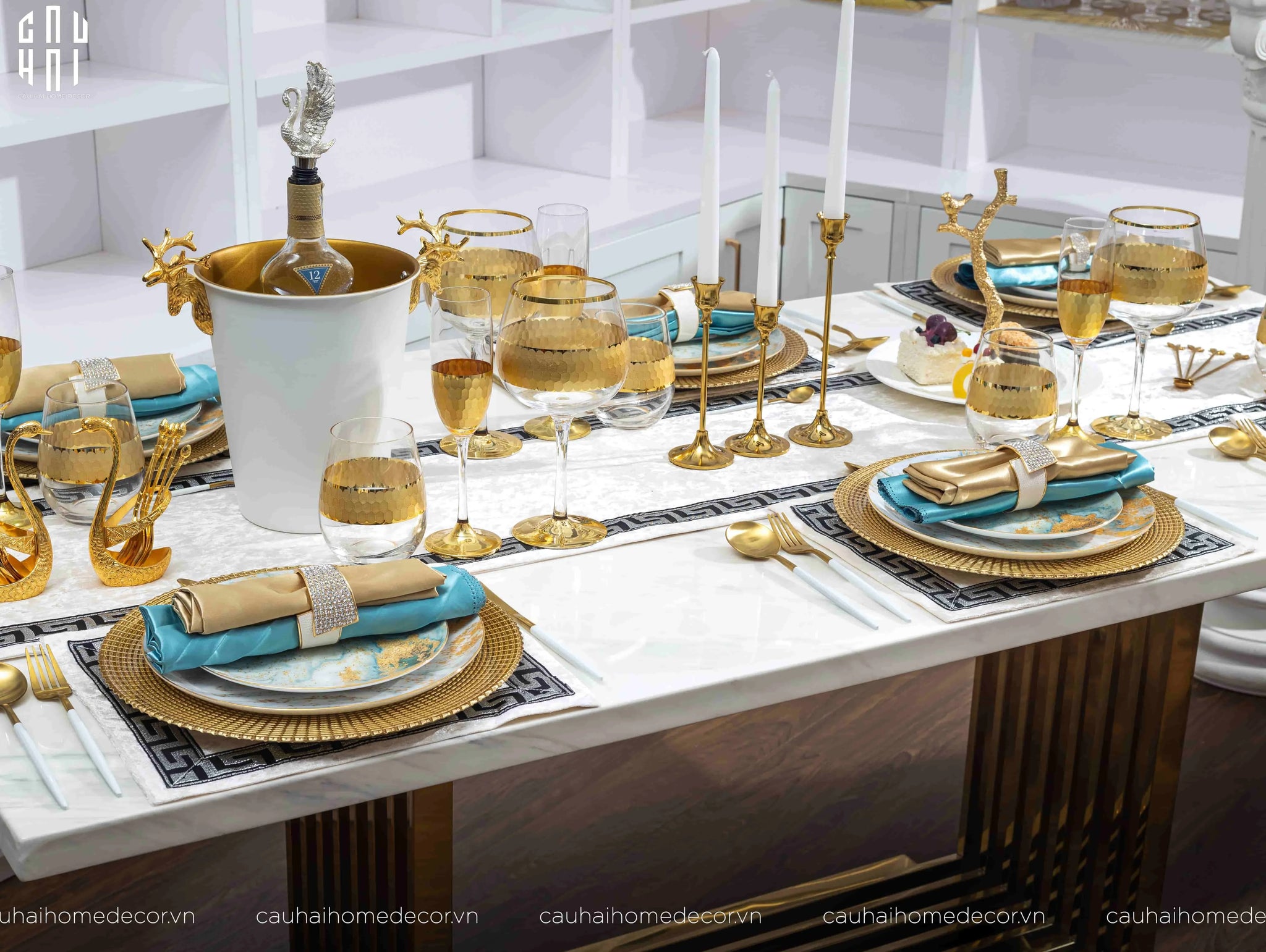 GALAXY DINNER PLATE SET 2PCS SS25 - CẬU HAI HOME DECOR