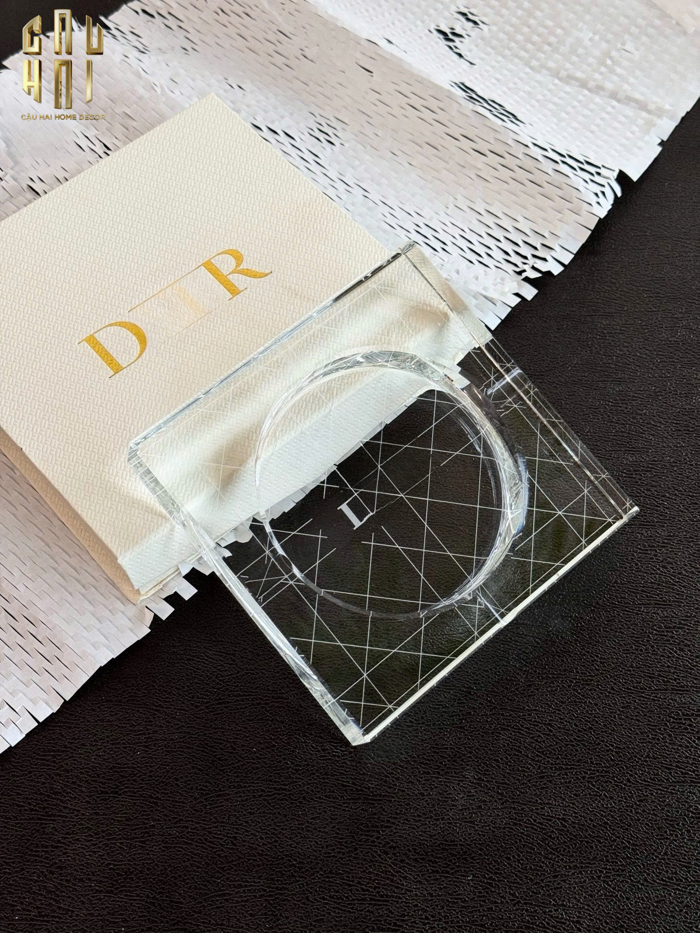 HOME COUTURE - GẠT TÀN CRYSTAL D.O ASHTRAY FULL BOX SIZE 15 - CẬU HAI HOME DECOR