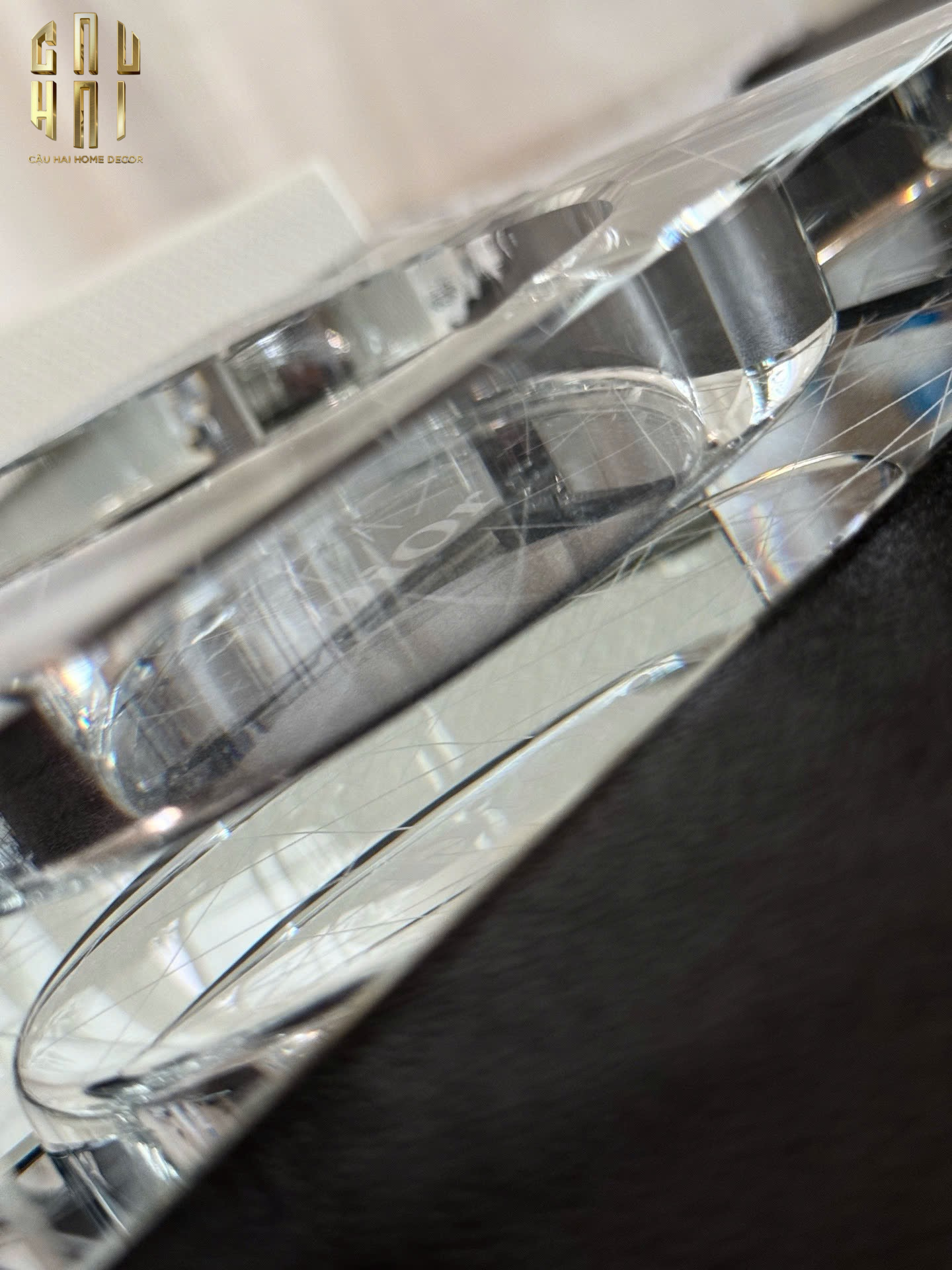 HOME COUTURE - GẠT TÀN CRYSTAL D.O ASHTRAY FULL BOX SIZE 15 - CẬU HAI HOME DECOR