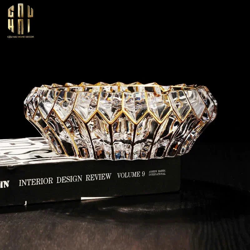 GẠT TÀN CRYSTAL REGAL ASHTRAY - CẬU HAI HOME DECOR