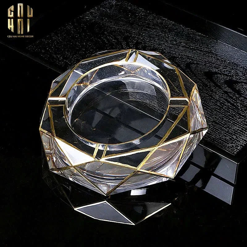 GẠT TÀN CRYSTAL REGAL ASHTRAY - CẬU HAI HOME DECOR