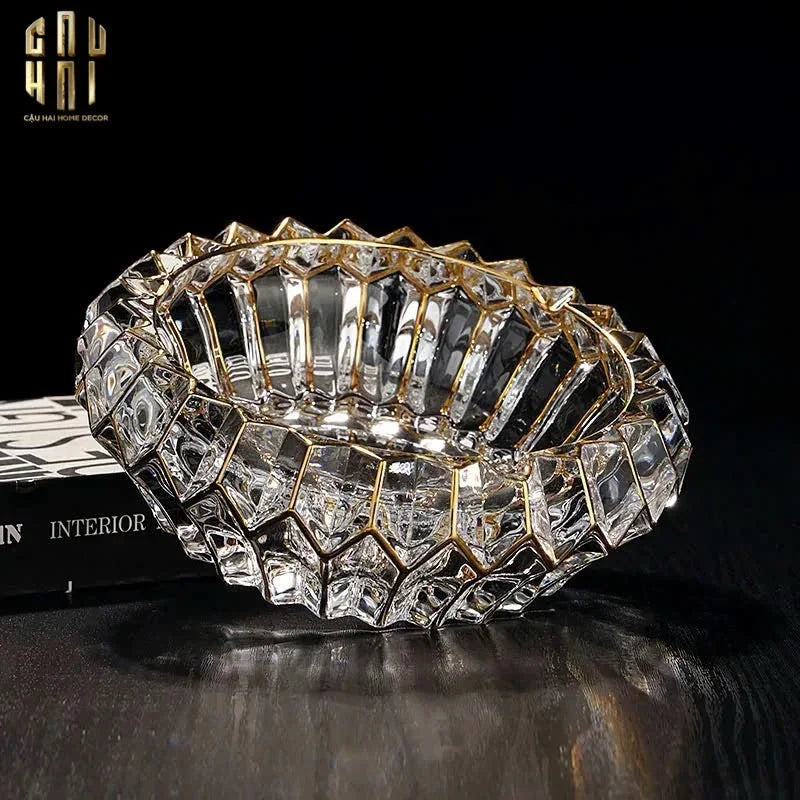 GẠT TÀN CRYSTAL REGAL ASHTRAY - CẬU HAI HOME DECOR