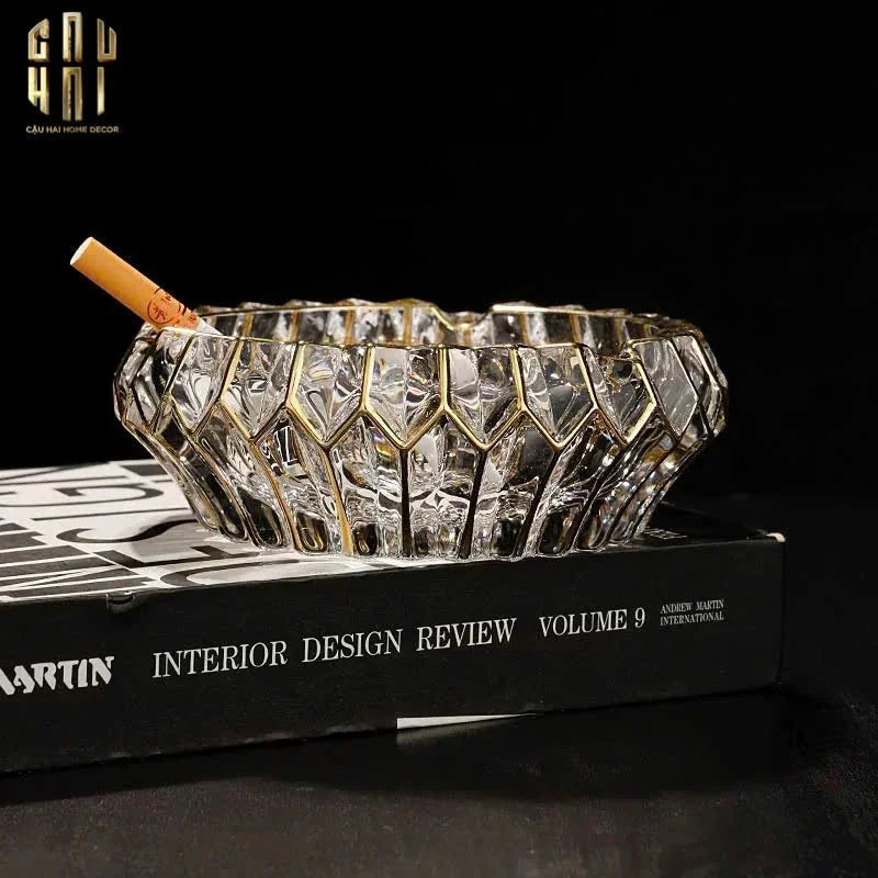 GẠT TÀN CRYSTAL REGAL ASHTRAY - CẬU HAI HOME DECOR