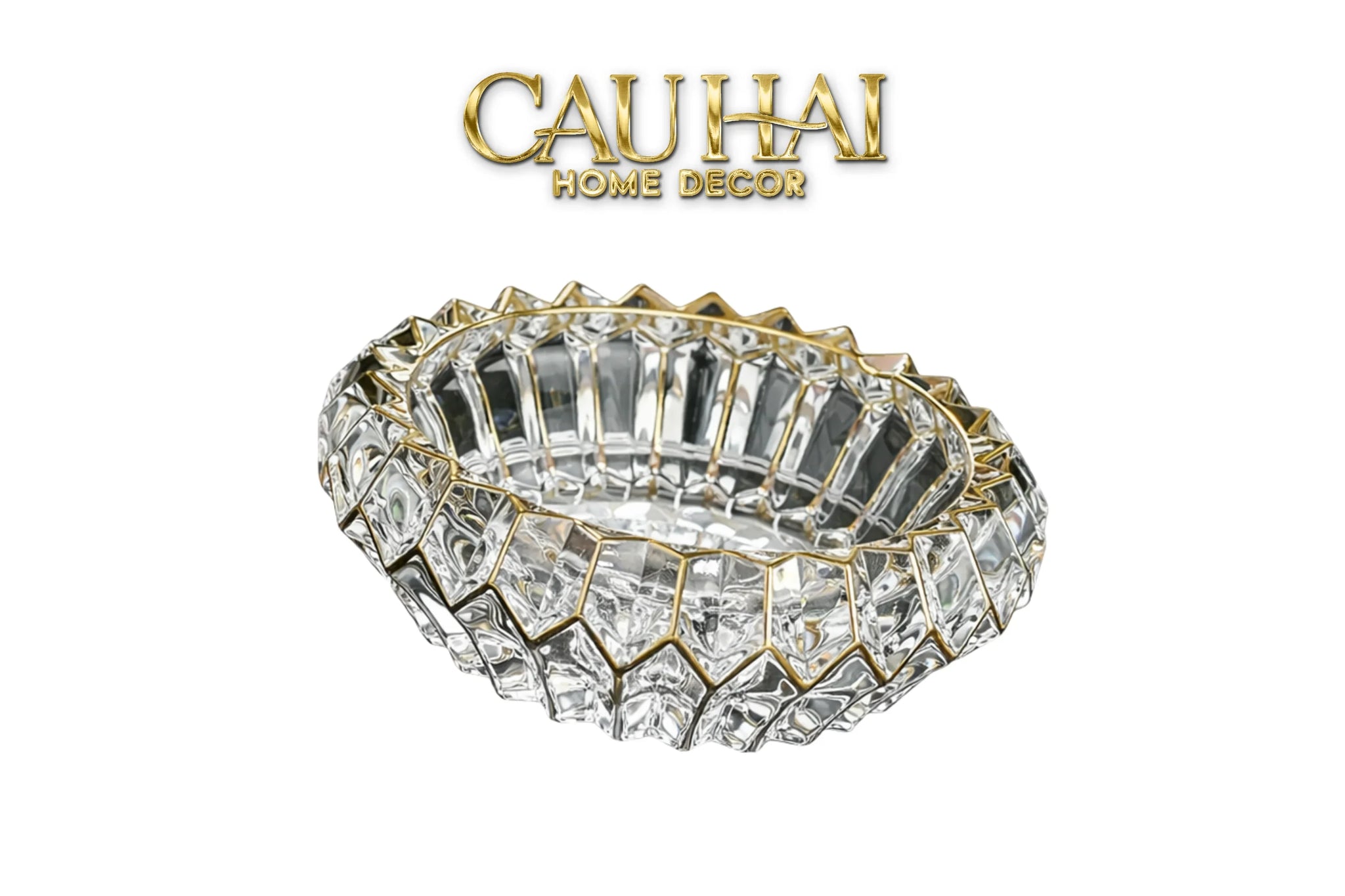 Gạt Tàn Crystal Regal Ashtray-CẬU HAI HOME DECOR