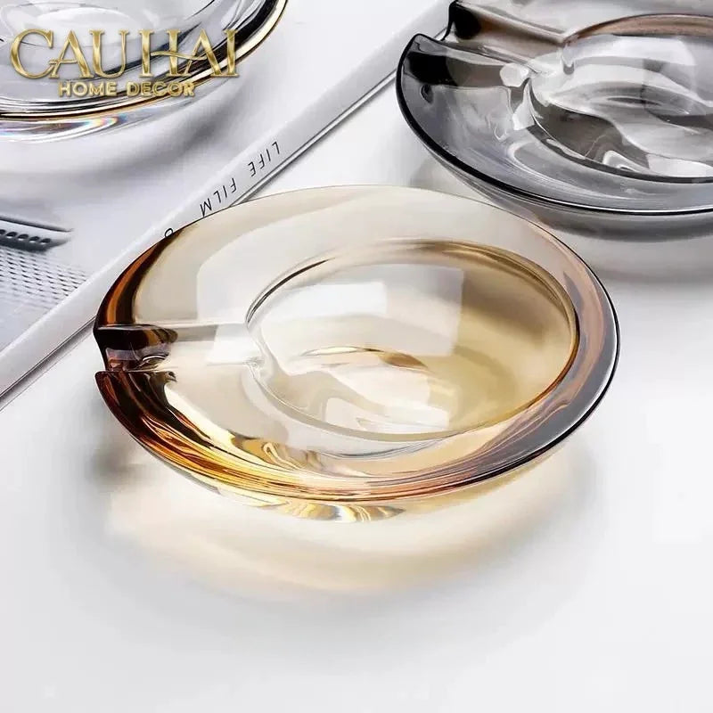 Gạt Tàn Pha Lê Astral Helion-O Saturn Cristalleries Ashtray 18-CẬU HAI HOME DECOR