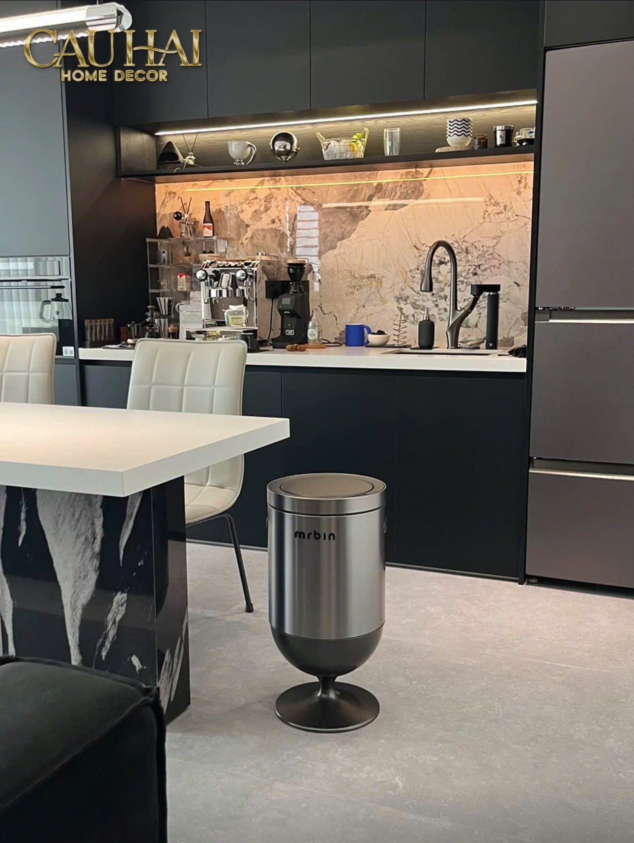 HOME COUTURE - THÙNG RÁC PREMIUM AUTOMATIC OPAL CHALICE MR BIN 20L - CẬU HAI HOME DECOR