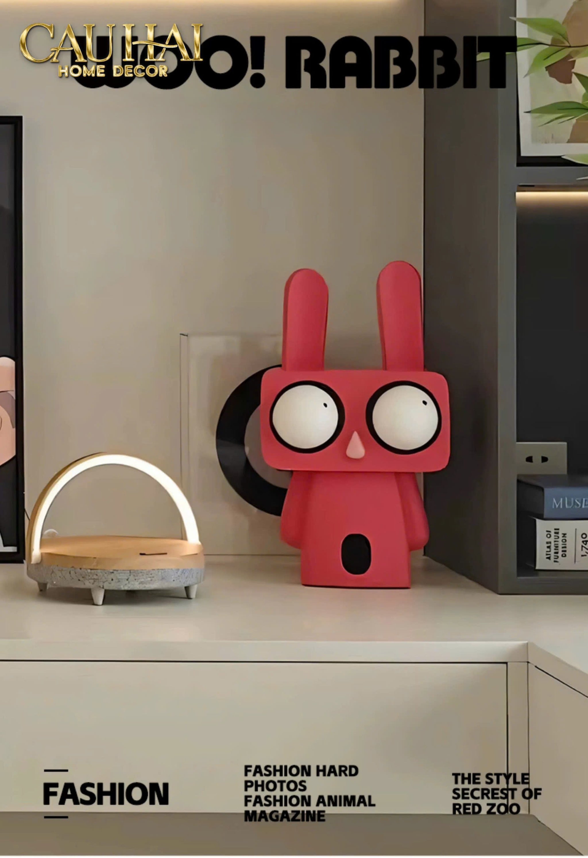 TƯỢNG THỎ ARTTOON BUBBLEGUM WOO LAPIN H33 - CẬU HAI HOME DECOR