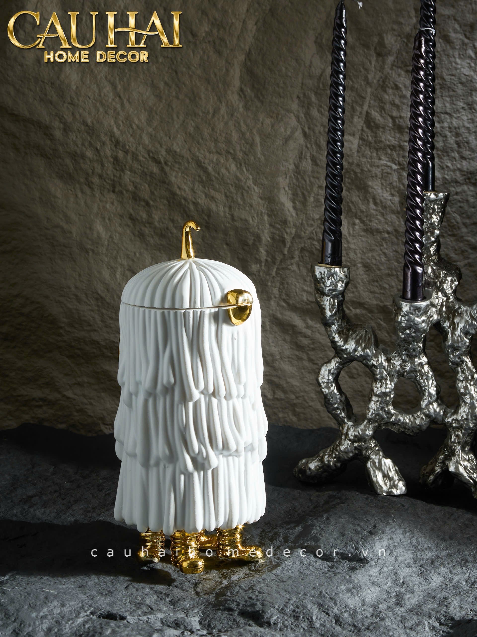HOME COUTURE - TƯỢNG TOUCH DOG CANISTER-CẬU HAI HOME DECOR