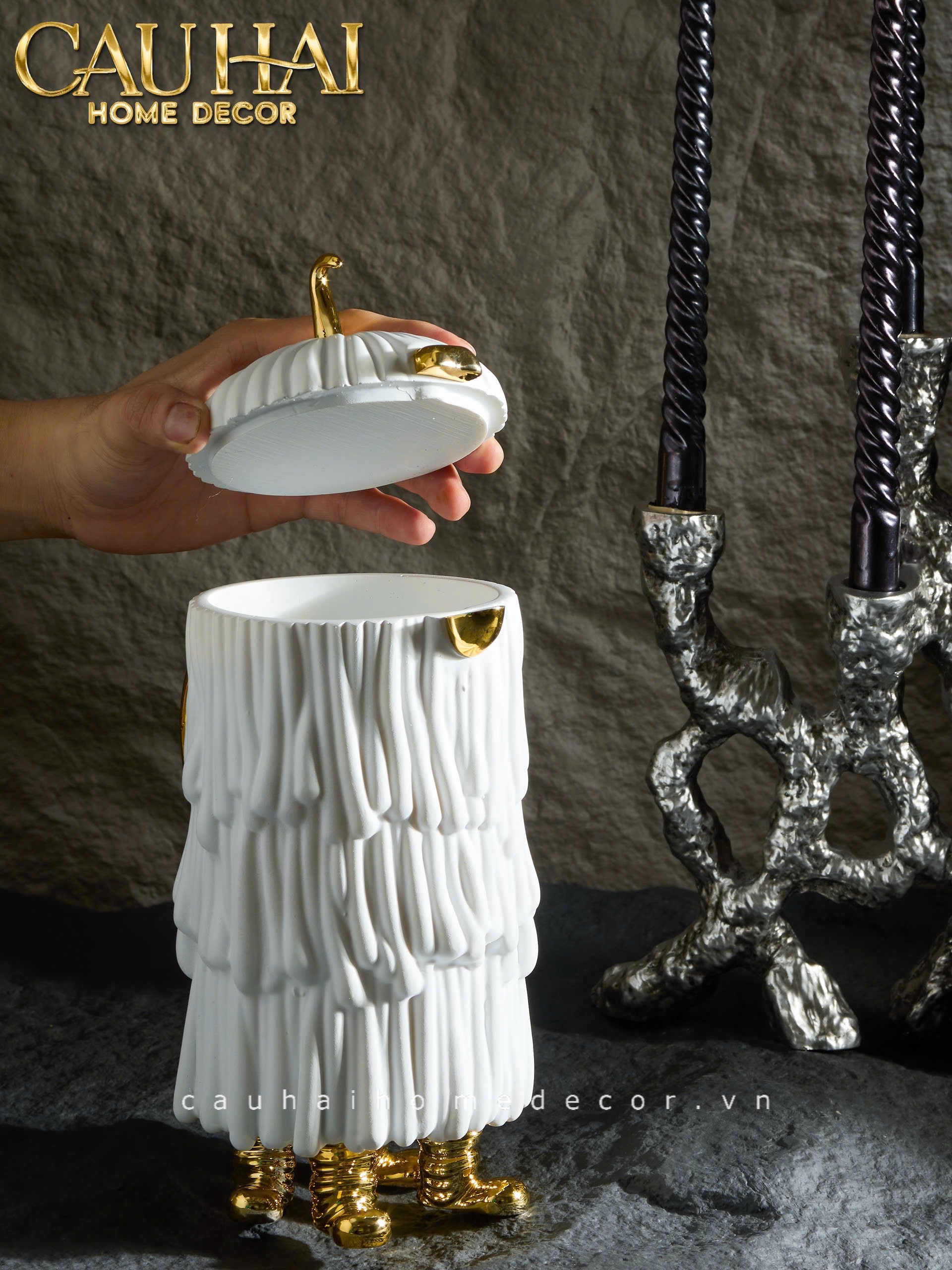 HOME COUTURE - TƯỢNG TOUCH DOG CANISTER-CẬU HAI HOME DECOR