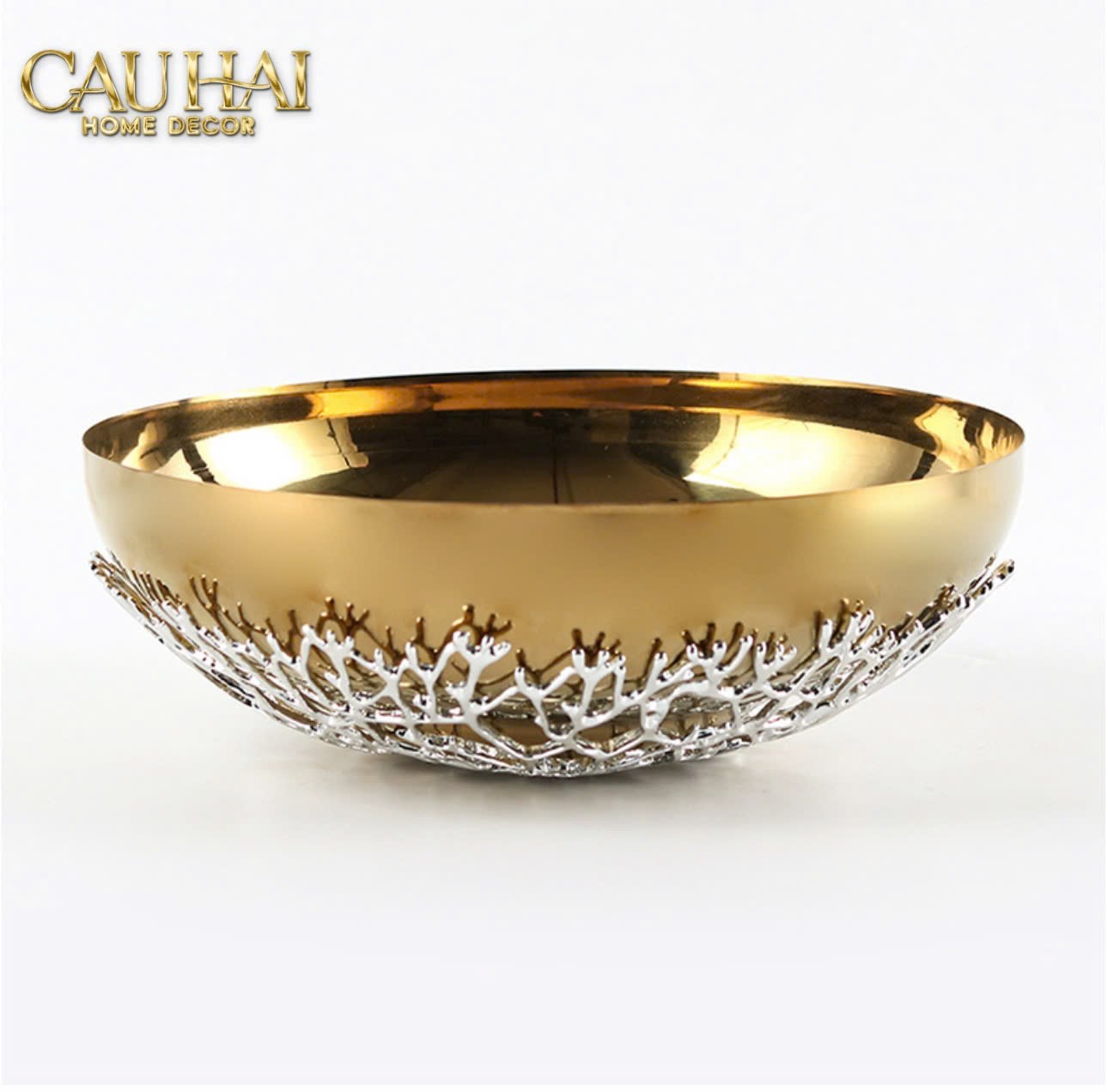 Elysian - Đĩa Platinum Branche Argentée D25-CẬU HAI HOME DECOR