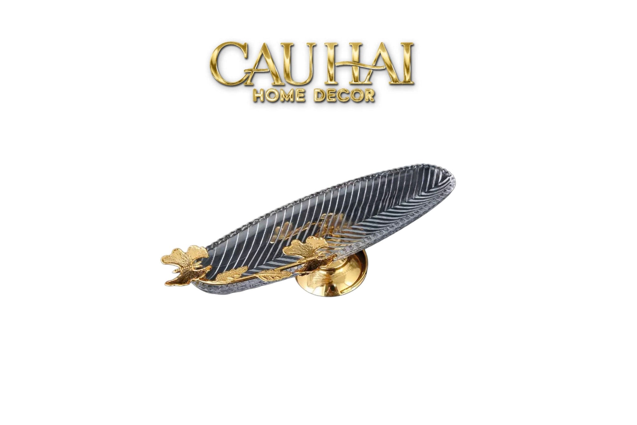 Đĩa Dài Persian Lumière Papillon Crystal Plateau-CẬU HAI HOME DECOR