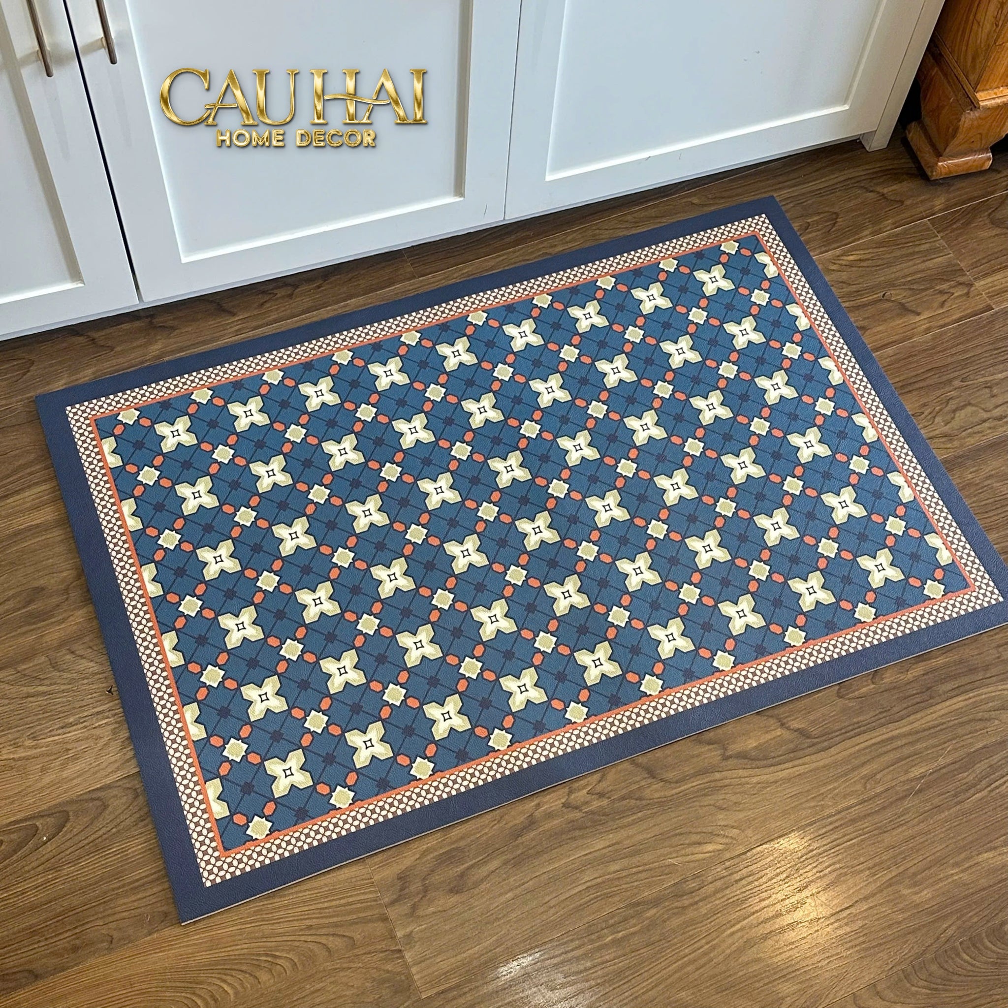 THẢM CỬA DA 60X90 - LATTICE OF LUXURY DOOR MAT - CẬU HAI HOME DECOR
